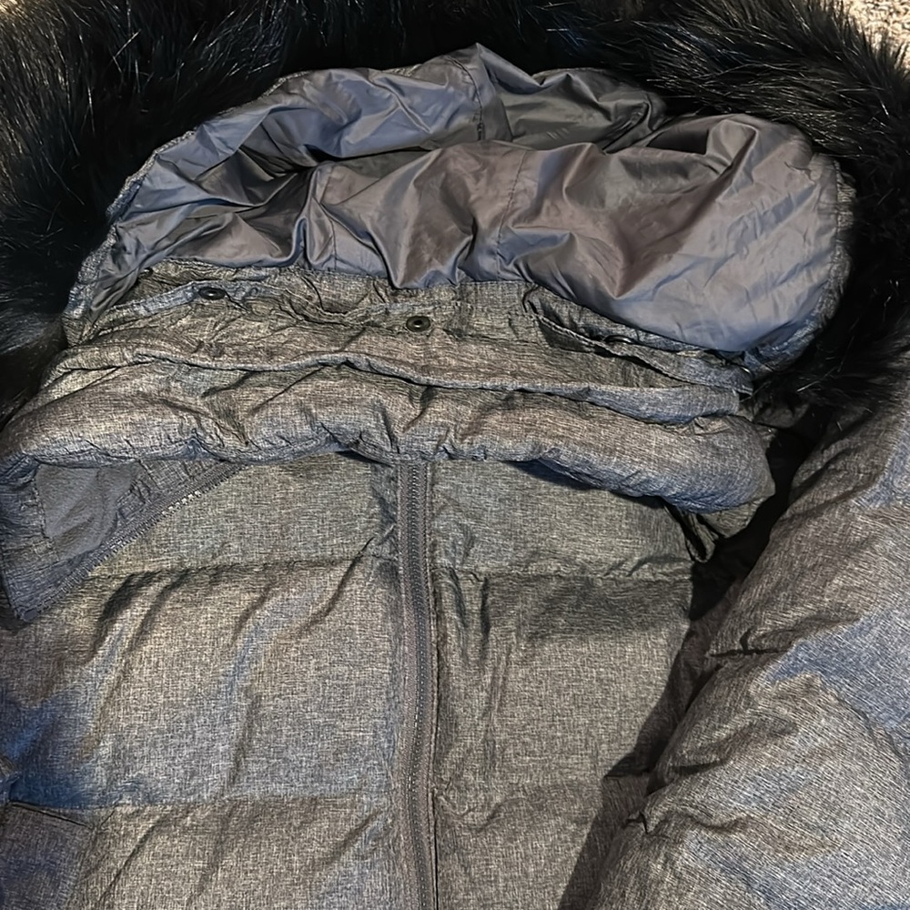 Lands' End Women's Black Long Down Coat - Picture 4 of 6